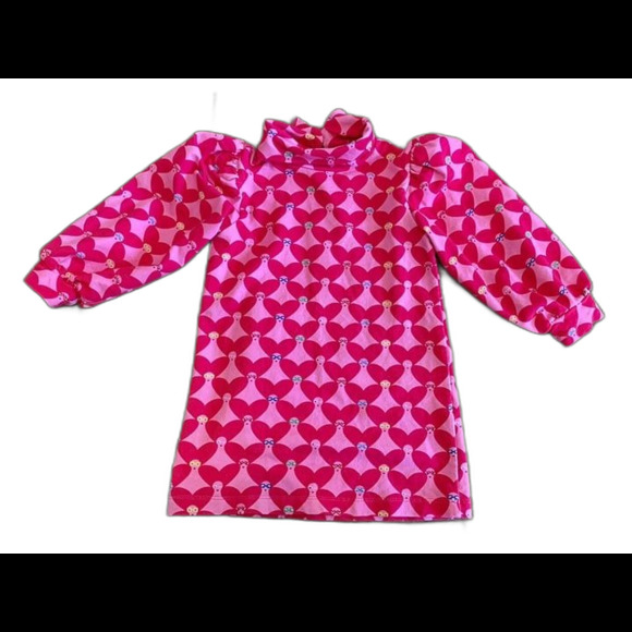 Rare 3T Puff Sleeve High Neck Retro Style Agatha Ruiz De La Prada Dress - Picture 1 of 3
